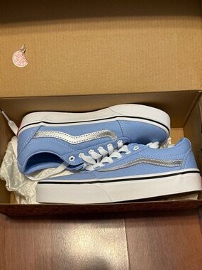 Vans Girls Ward Metallic Canvas Skate Sneaker